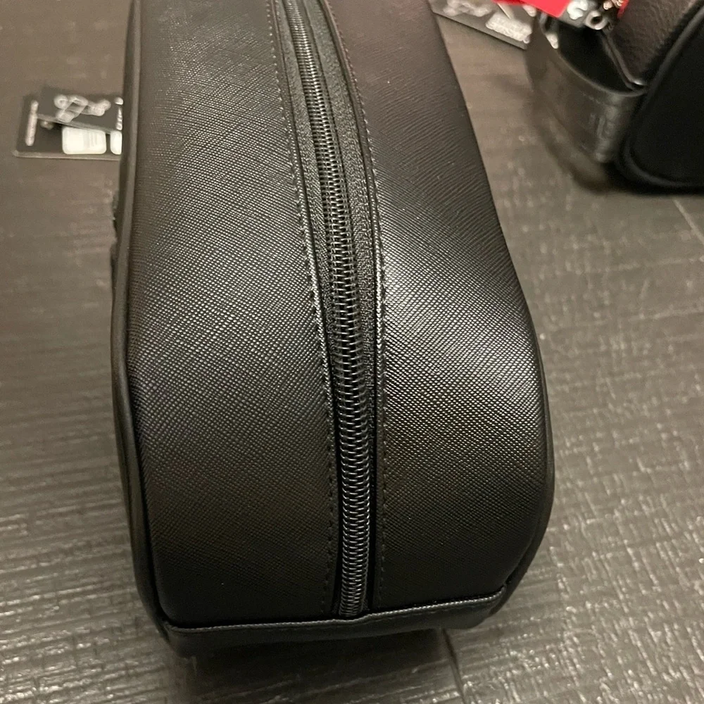 True Religion Black and Gold Toiletry Bag